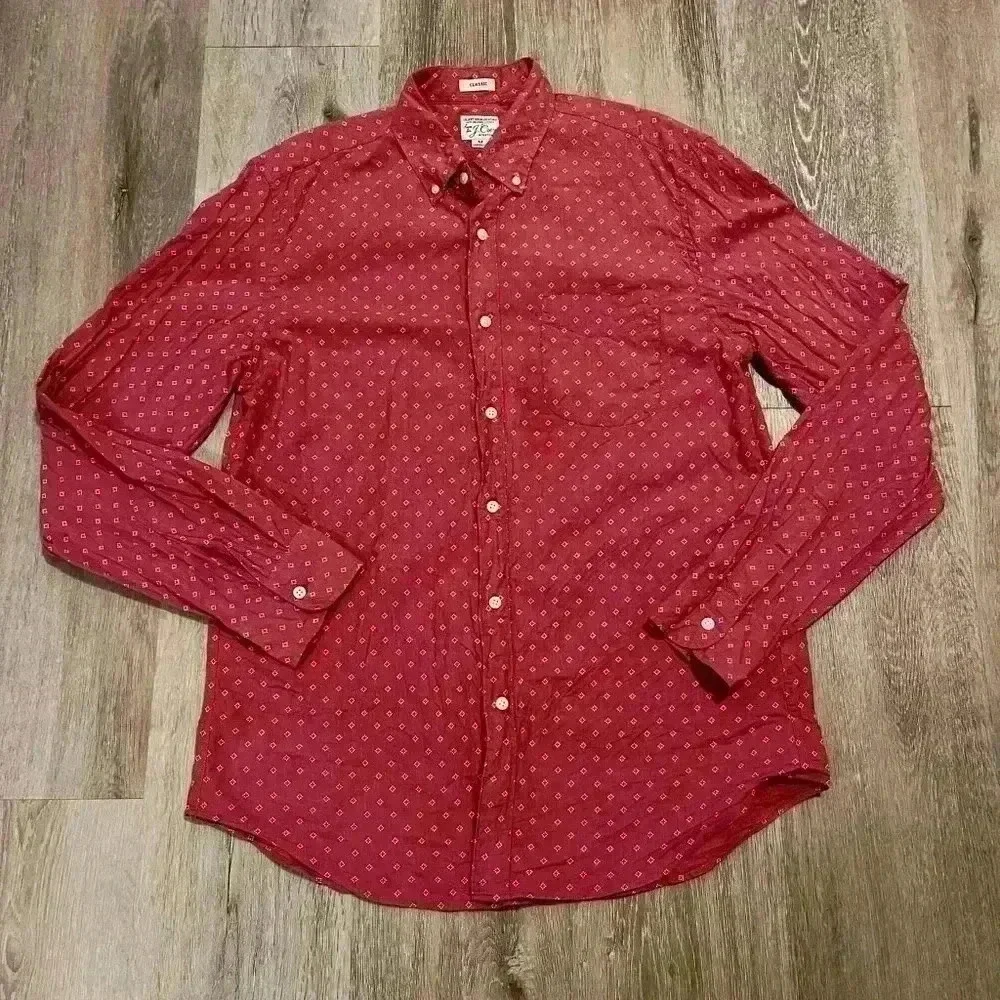 J. Crew stretch men's size medium long sleeve button down shirt